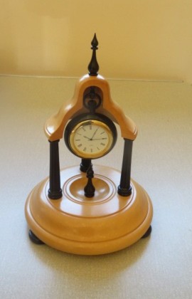 This watch stand won a turning of the month certificate for Howard Overton